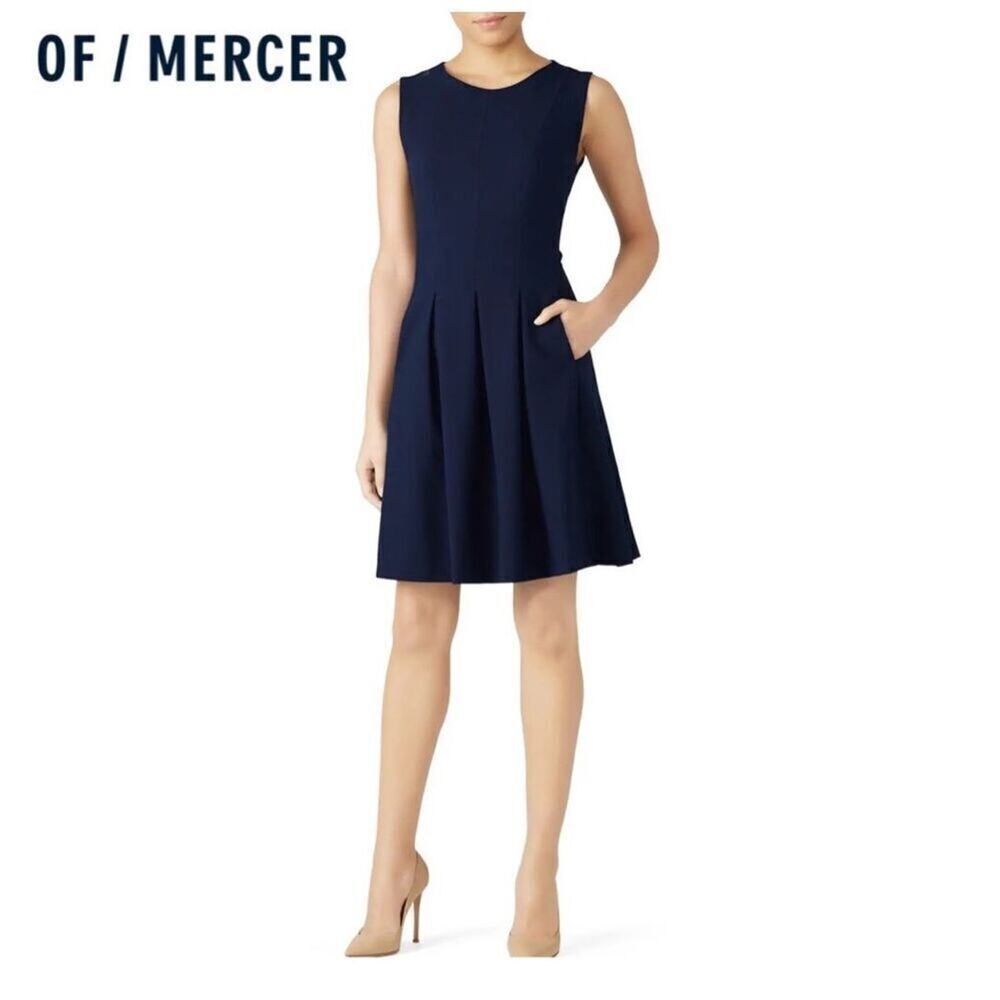 Of / Mercer New York Juniper Dress Navy Blue Size 12 EUC